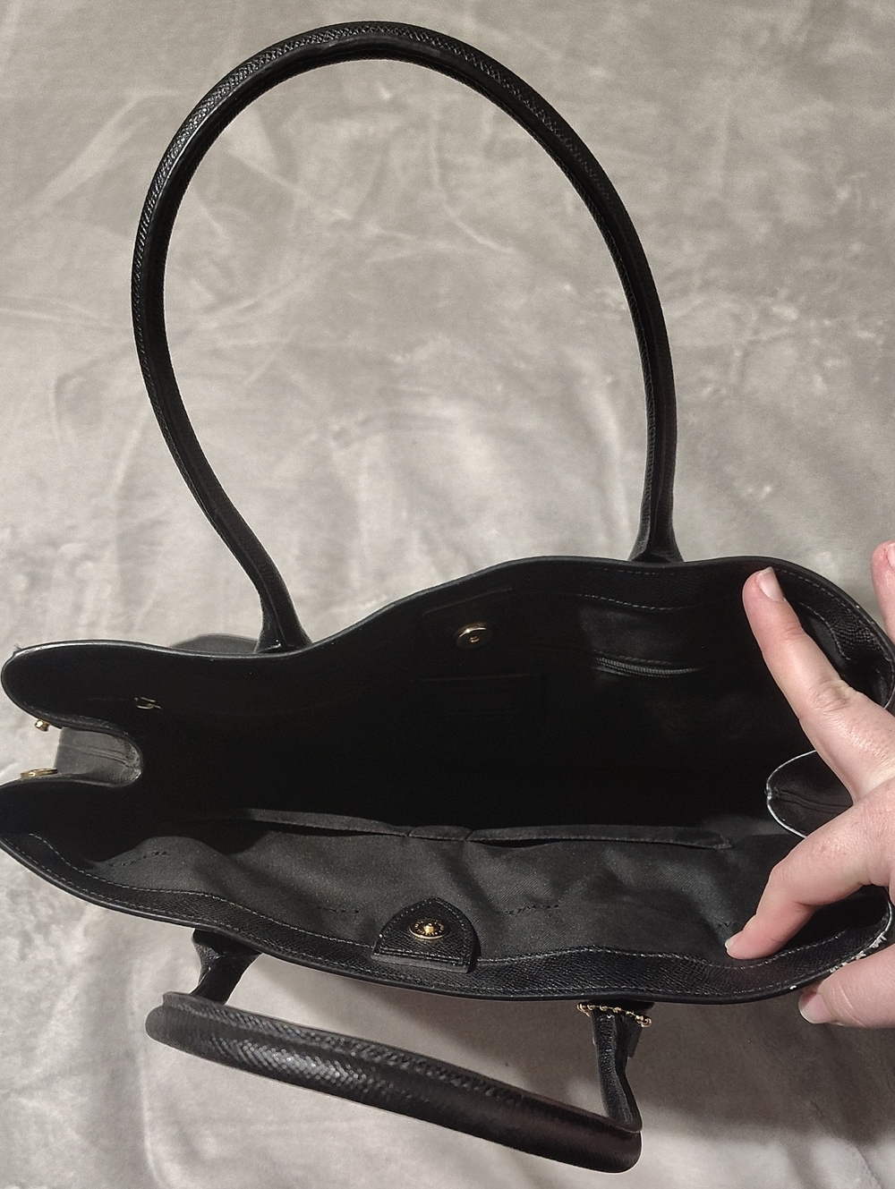 Black Coach Carryall Purse - Picture 4 of 5